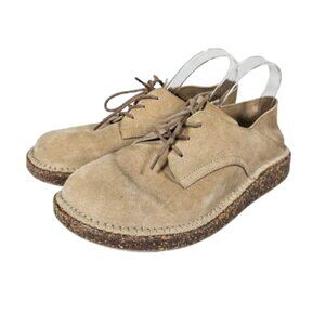 Birkenstock Gary Tan Lace Up Loafers Men's Size 9 Women's Size 11 Suede 42 270